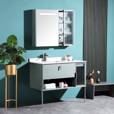 太陽雨浴室柜/主柜/鏡柜/巖板/多層實木/免漆/手感LED智能鏡/YD1003