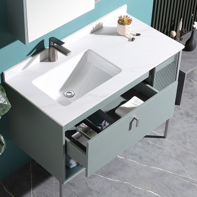 太陽雨浴室柜/主柜/鏡柜/巖板/多層實木/免漆/手感LED智能鏡/YD1003