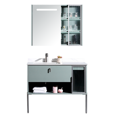 太陽雨浴室柜/主柜/鏡柜/巖板/多層實木/免漆/手感LED智能鏡/YD1003