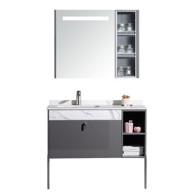 太陽雨浴室柜/主柜/鏡柜/巖板/多層實木/免漆/手感LED智能鏡/YD1004