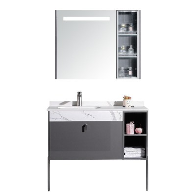 太陽雨浴室柜/主柜/鏡柜/巖板/多層實木/免漆/手感LED智能鏡/YD1004