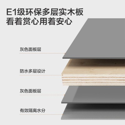 太陽雨浴室柜/主柜80CM/鏡柜/巖板/多層實木/免漆/手感LED智能鏡/YD1006