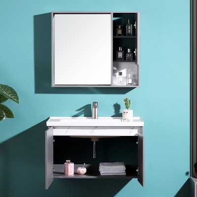 太陽雨浴室柜/主柜60CM/鏡柜/一體陶瓷盆/多層實木/免漆/YD1008