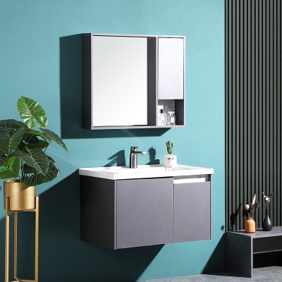 太陽雨浴室柜/主柜60CM/鏡柜/一體陶瓷盆/多層實木/免漆/YD1008