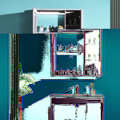 太陽雨浴室柜/主柜/鏡柜/巖板/多層實木/油漆/雷達LED智能鏡/YD1005