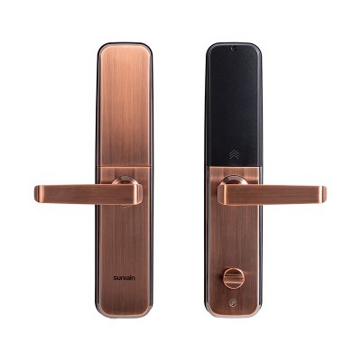 太陽雨智能鎖/紅古銅鋅合金滑蓋/5種開鎖/防撬報警/鋼體鎖芯/ZW0003