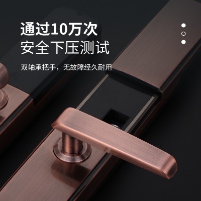 太陽雨智能鎖/紅古銅鋅合金滑蓋/5種開鎖/防撬報警/鋼體鎖芯/ZW0003