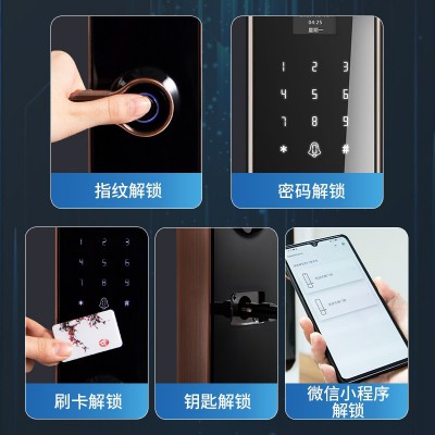 太陽雨智能鎖/紅古銅鋅合金/5種開鎖/防撬報警/鋼體鎖芯/ZW0004