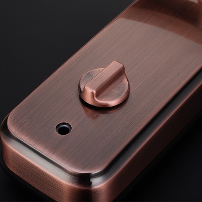 太陽雨智能鎖/紅古銅鋅合金滑蓋/5種開鎖/防撬報警/鋼體鎖芯/ZW0003