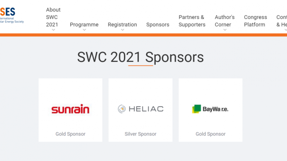 太陽雨集團以中國太陽能行業代表身份參加世界太陽能大會